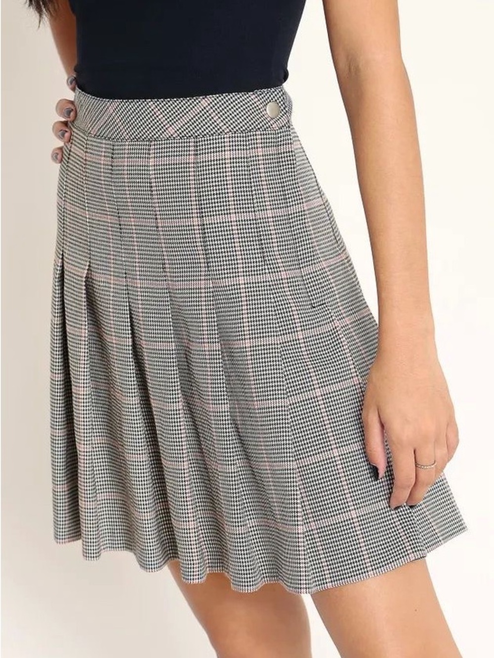 BlackMilk Clothing Plaid Black High School Skirt Size S | Sold Out